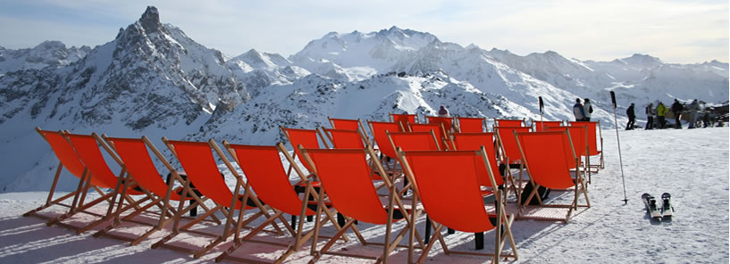 DECK CHAIRS AT COURCHEVAL : FRANCE